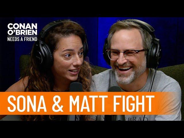 Sona & Matt Fight About Their Unibrows | Conan O'Brien Needs A Friend