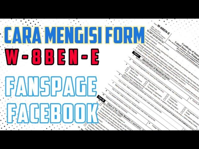 Cara Mengisi Form Pajak FansPage Facebook