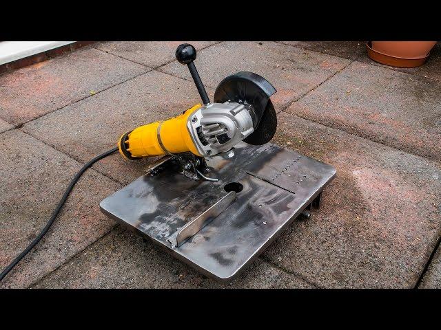 Homemade mini angle grinder stand and metal chop saw 3 in 1