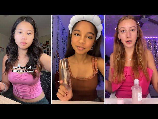 GRWM  ( get ready with me ) Makeup storytime - TikTok compilation ️(skincare, makeup, outfits) 212