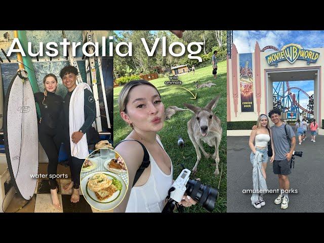 Exploring the GOLD COAST in Australia  | petting kangaroo’s, ocean, amusement parks