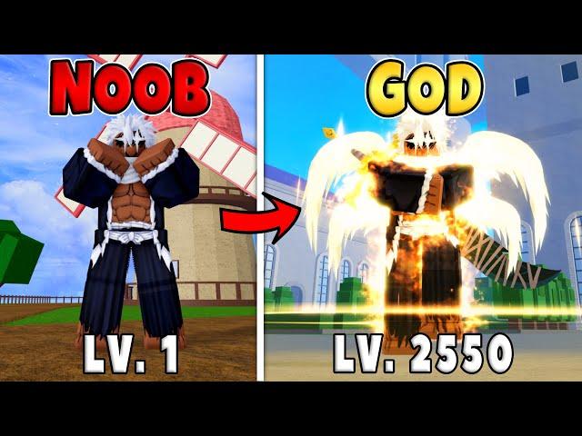 Noob to Pro Level 1 to Max Level 2550 and Obtaining Godhuman & Awakening Angel V4 in Blox Fruits!