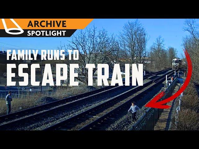 Family on Tracks Barely Escapes Fast Moving Train! Greencastle, PA | Virtual Railfan LIVE