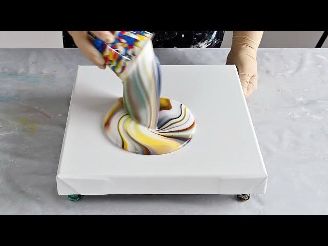 "Magic Spray" & Marble: Unleash Your Creativity with Acrylic Pour Painting | Fluid Art Technique