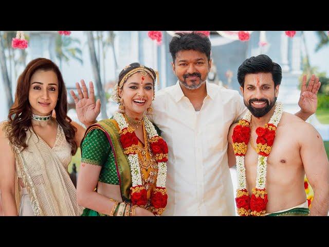 Keerthy Suresh ️ Antony Thattil Blessed By Thalapathy Vijay And Trisha At Wedding | Goa | Baby John