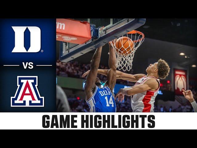 Duke vs. Arizona Game Highlights | 2024-25 ACC Men's Basketball