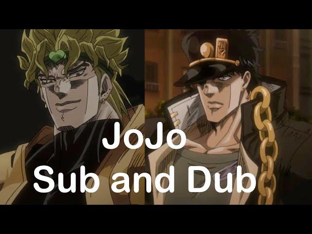 JoJo’s Bizarre Adventure Villains and JoJos Sub and Dub Comparison