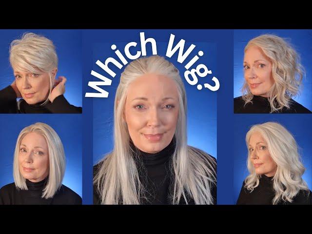 5 WIGS - 5 SILVER  - 5 LENGTHS - WHICH WIG DO YOU LOVE?