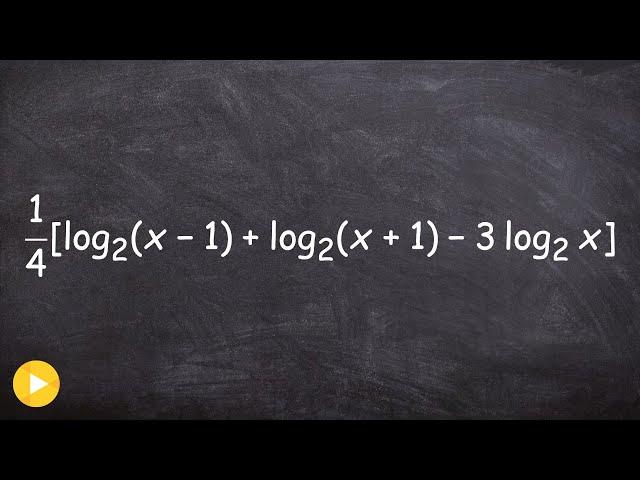 Learn to condense logarithmic expressions to one single logarithm