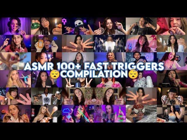 ASMR 60 Asmrtists In 10 Minutes  | 100 + Fast & Aggressive Triggers