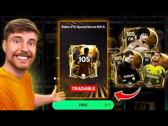 I Found THE FREE SECRET 105 TRADABLE Ballon d'Or PACK in FC MOBILE!!