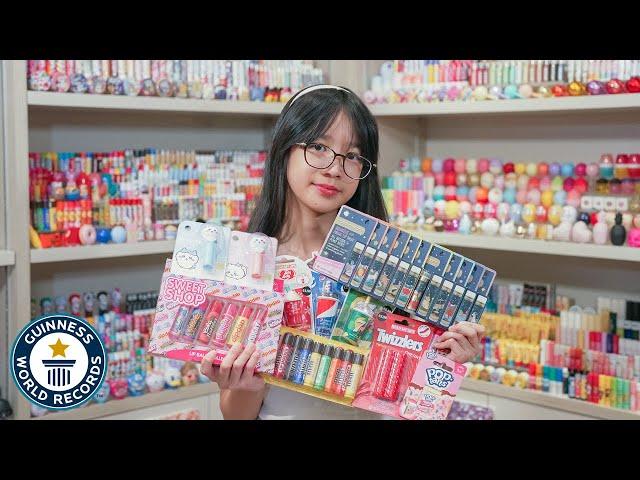 World’s NUMBER 1 lip balm collector attempts NEW RECORD! | GWR Young Achievers