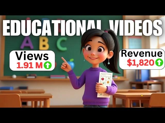 How to Make Faceless Kids Animation Videos in Minutes & Make $1,820/Month (Full Guide)