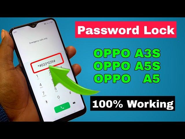 OPPO A3s Password Unlock || Oppo A3s, A5, A5s Pattern, Password Remove By Hard Reset 100% Ok | 2022