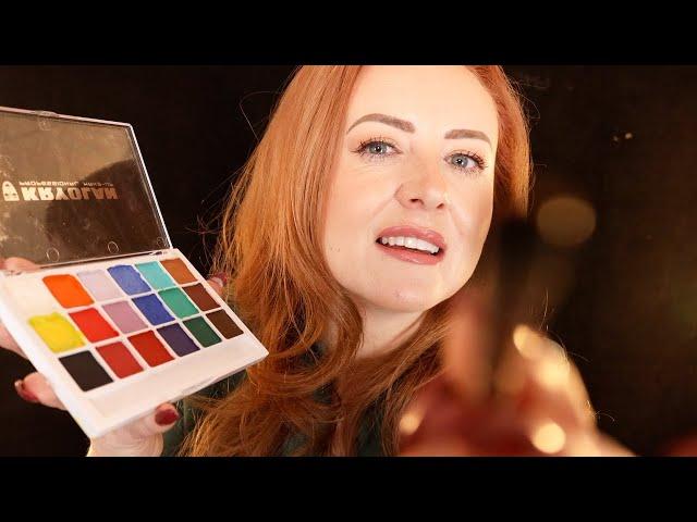  Calming Carnival Face Paint   ASMR  Pages, Chatting, Brushing, MakeUp