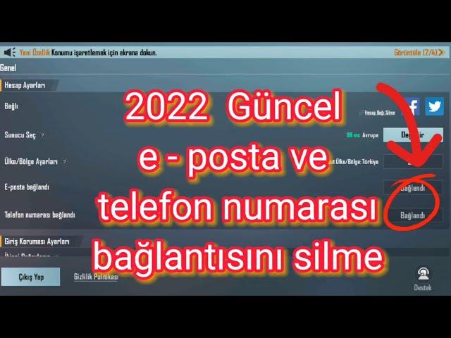 Pubg mobile e posta kaldırma | pubg e posta kaldırma - pubg telefon numarası kaldırma- e posta silme