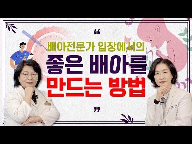 배아전문가 입장에서의 좋은 배아를 만드는 방법