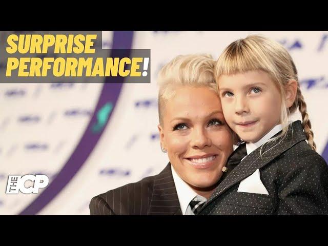 Pink performs with daughter Willow at DNC in Chicago