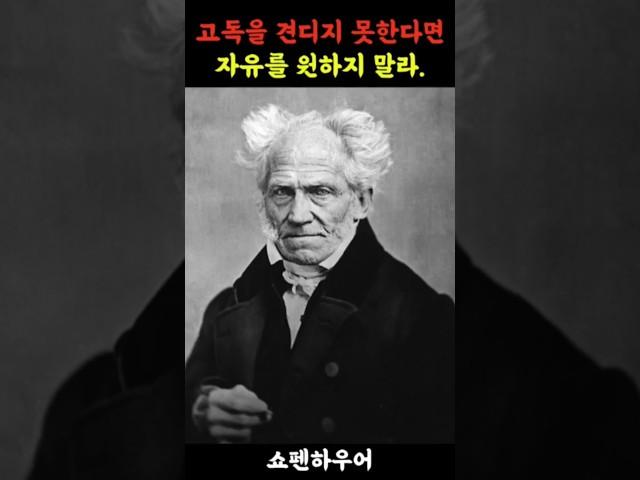 쇼펜하우어의 명언1 #명언 #철학 #철학자 #인생명언