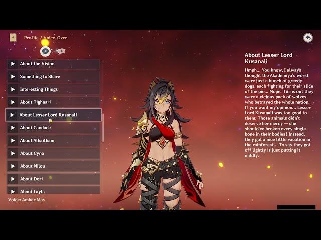 DEHYA ALL VOICE LINES (ENGLISH)
