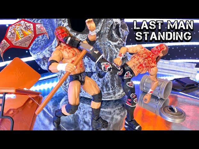 Triple H vs Shawn Michaels - Last Man Standing Action Figure Match! Hardcore Championship!