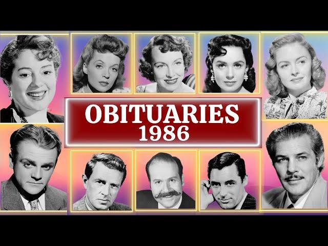 Famous Faces Who Passed Away in 1986 Part 01 OBITUARIES TV