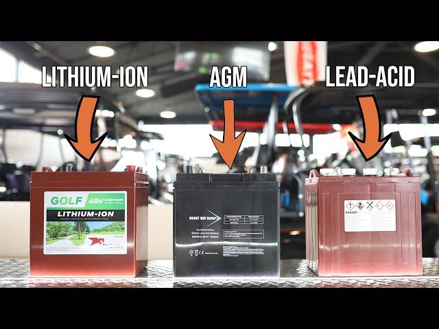 Lithium Ion vs. AGM vs. Lead Acid Batteries | Dean Team Golf Carts