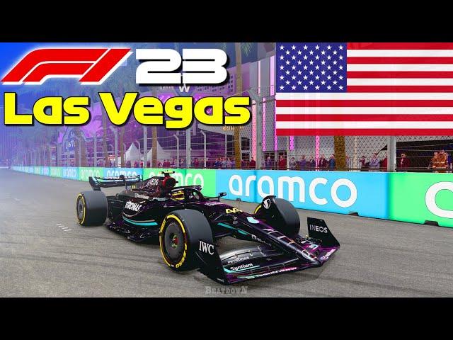 F1 23 - 100% Race Las Vegas in Hamilton's Mercedes