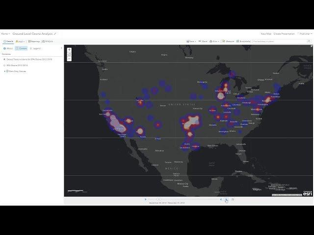 Detecting Ozone Measurements with GeoAnalytics Server