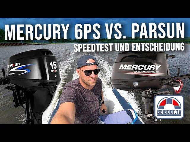 MERCURY 6PS vs. PARSUN 15PS | Aussenborder Testfahrt am Schlauchboot Honda Honwave T30