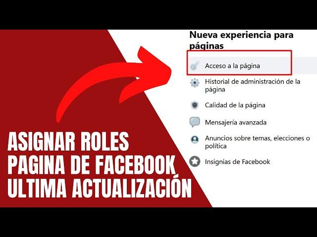 Asignar Roles Pagina Facebook Ultima Actualización 2022