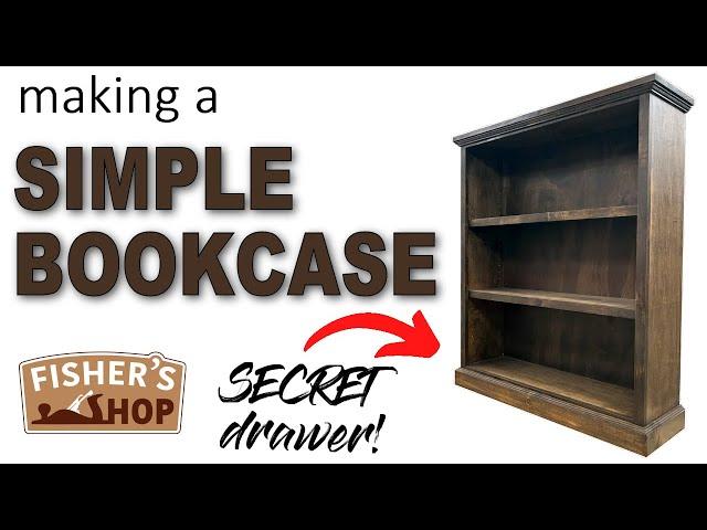 Woodworking: Making a simple bookcase with hidden storage!