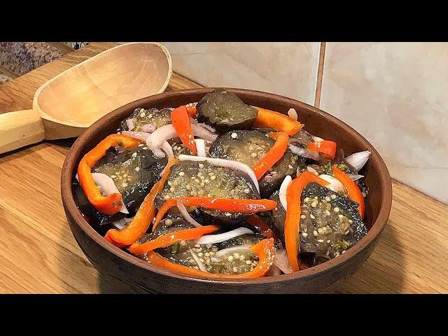 Маринованные БАКЛАЖАНЫ (синенькие) ПО-ОДЕССКИ!Бомбически вкусная закуска из баклажанов за 5 минут!