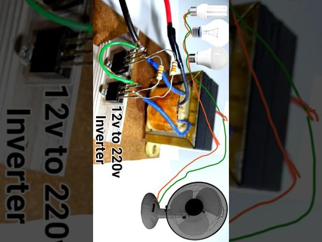 12V dc to 220V ac Inverter #technicalsokil #shorts