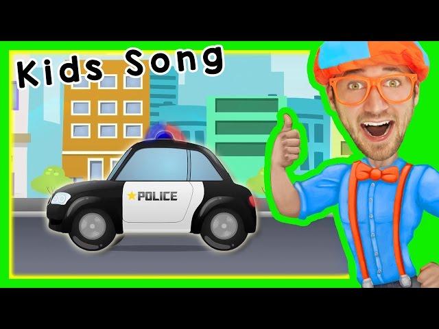 Police Cars for Children with Blippi | Songs for Kids