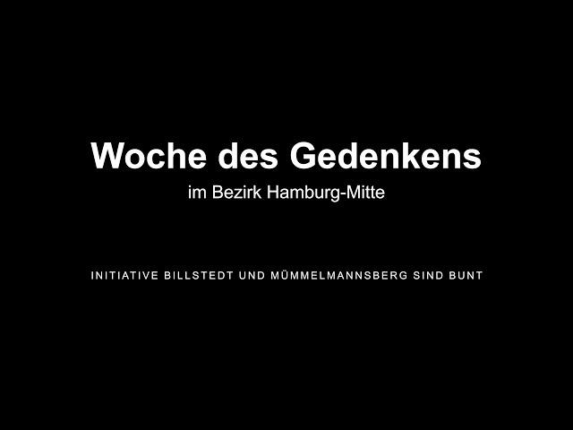 Woche des Gedenkens im Bezirk Hamburg-Mitte | Rede von Philipp Stricharz