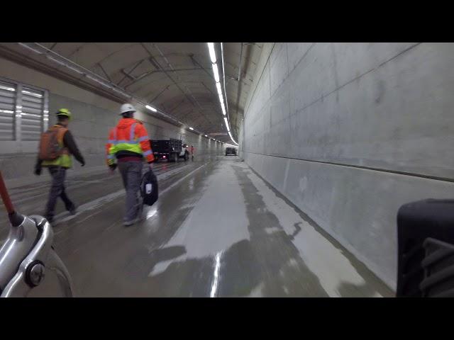 Bike ride through SR 99 tunnel