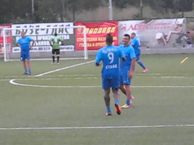 Djibril Cisse scores in a charity friendly game Bulgaria, June 2013