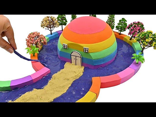 DIY Miniature Kinetic Sand House #15 - How To Build Hut from Kinetic Sand, Model Tree