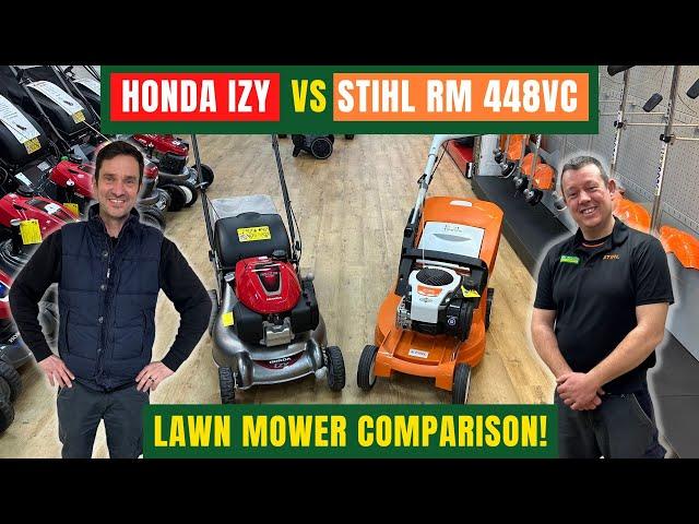 The Honda 18" Izy v. Stihl RM 448 VC Lawn mowers - which is best for you in 2024?