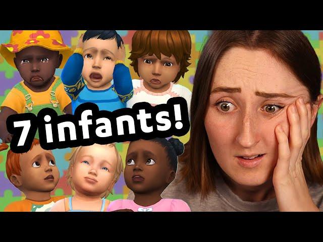 raising SEVEN sims infants all at once