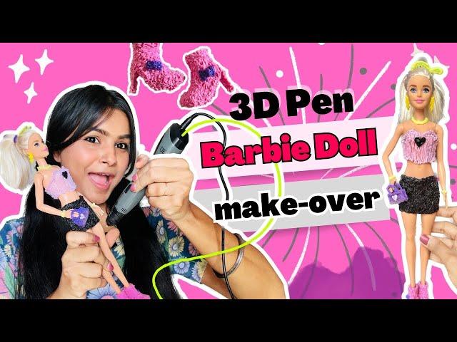 Barbie Doll makeover with 3D Pen  #crafteraditi #youtubepartner #barbiedoll #3dpen @CrafterAditi