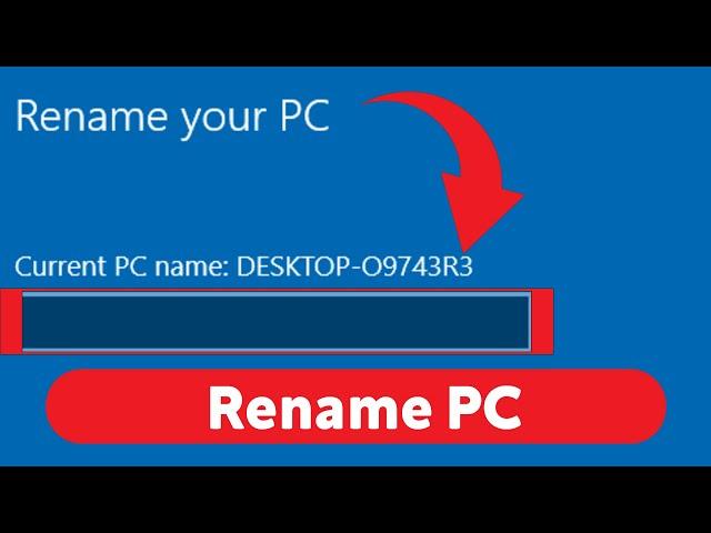 How to Rename Your PC in Windows 10