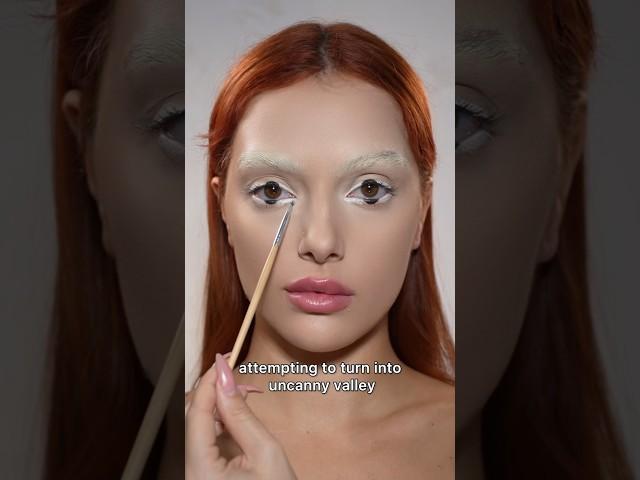 uncanny valley. im scared #makeuptutorial #makeuptransformation #makeup