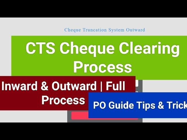 CTS Outward Cheque Clearing | Full Process | Outward #indiapost #postoffice #ctschequeclearance