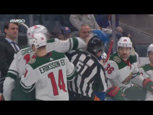 Minnesota Wild Vs New York Islanders  Scrum