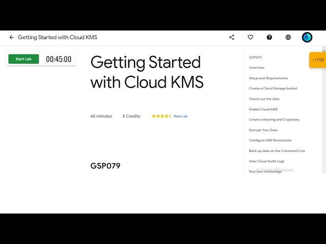 Getting Started with Cloud KMS | Qwiklabs GSP079