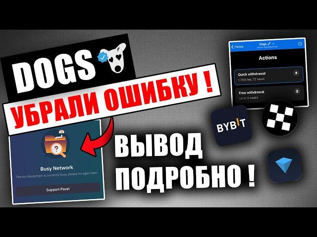 ПОЛНЫЙ ГАЙД ПО ВЫВОДУ DOGS | Как вывести Догс из телеграмм на биржу и карту!