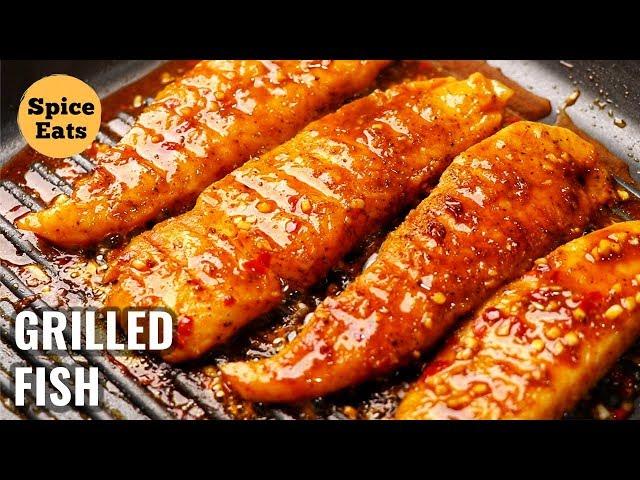 GRILLED FISH | SPICY GRILLED FISH | PAN GRILLED FISH | GRILL FISH RECIPE