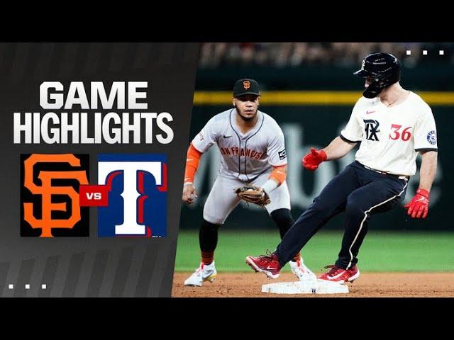 Giants vs. Rangers Game Highlights (6/7/24) | MLB Highlights